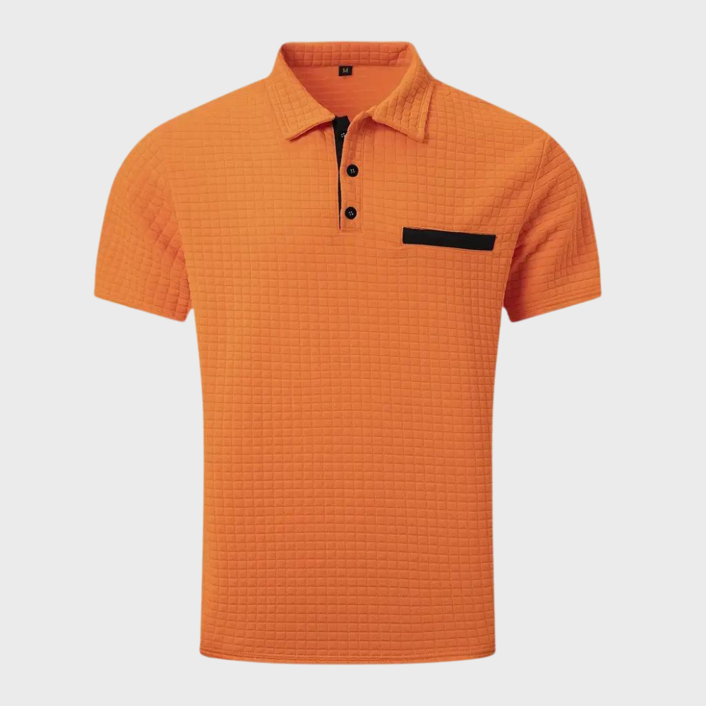 Polo homme – Coupe slim – Maille douce – Finition contrastée