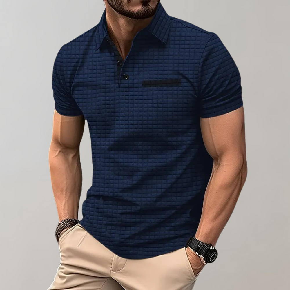 Polo homme – Coupe slim – Maille douce – Finition contrastée