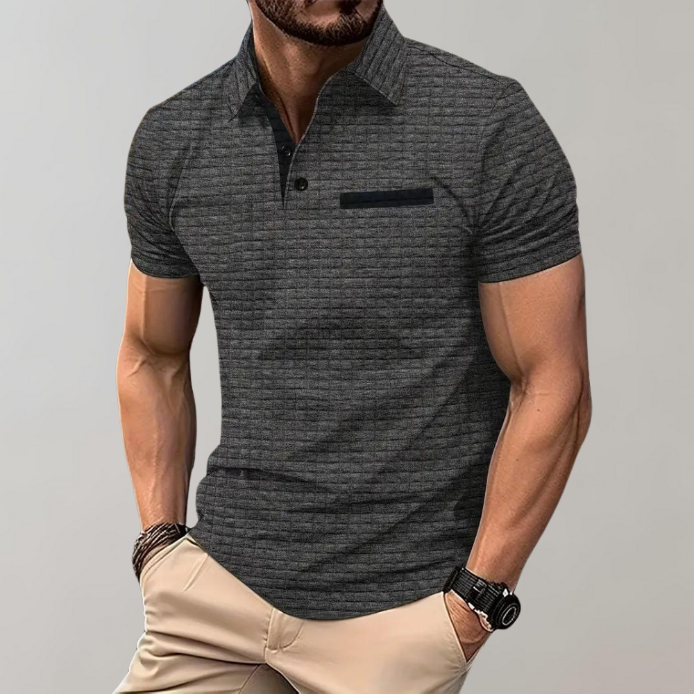 Polo homme – Coupe slim – Maille douce – Finition contrastée