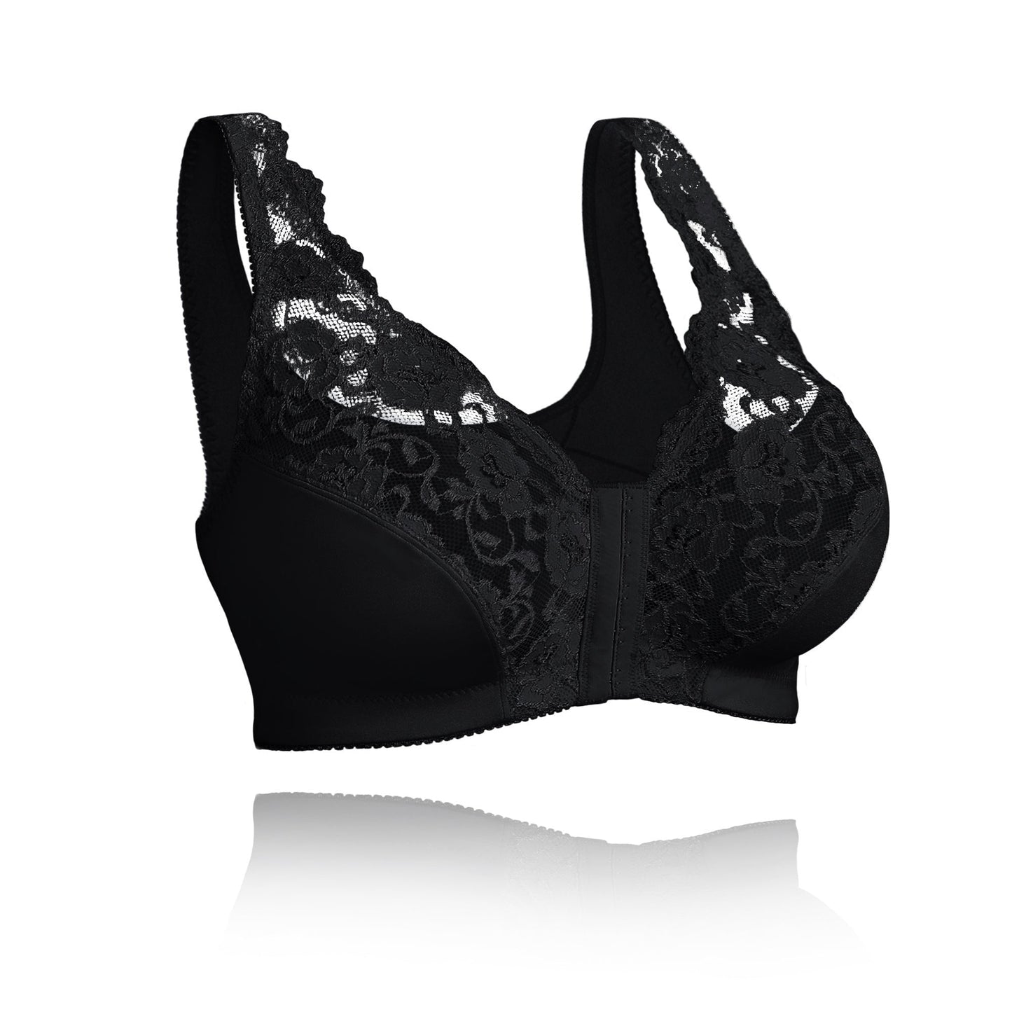 Soutien-gorge femme sans armatures – Maintien doux – Fermeture frontale – Confort respirant