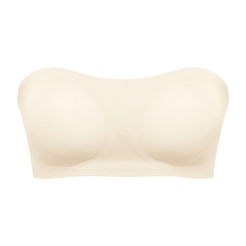 Soutien-gorge femme sans bretelles – Push-up léger – Maintien anti-glisse – Finition invisible