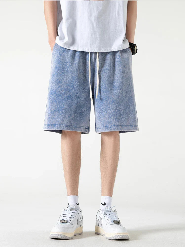 Short pour homme – Coupe décontractée – Taille élastique – Cordon de serrage – Tissu respirant