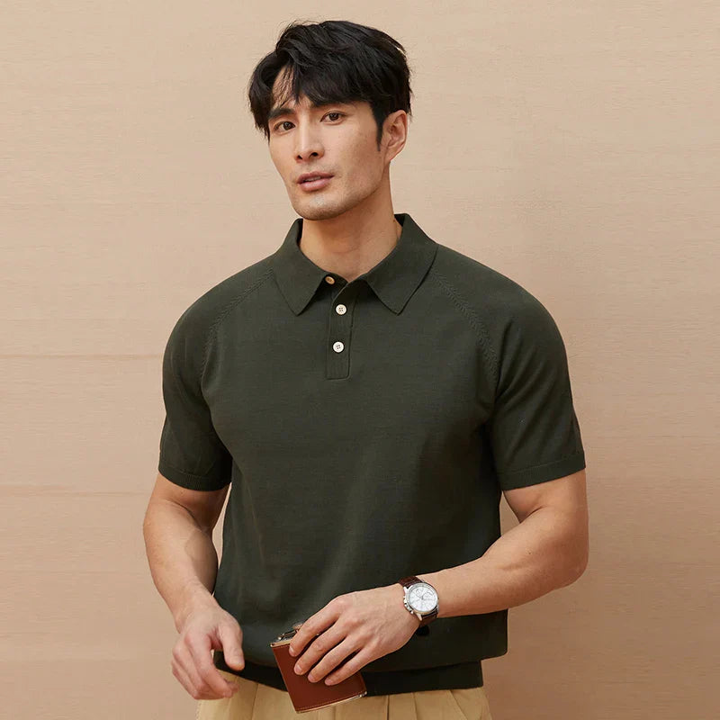 Polo homme – Coupe ajustée – Maille douce – Manches courtes – Style décontracté