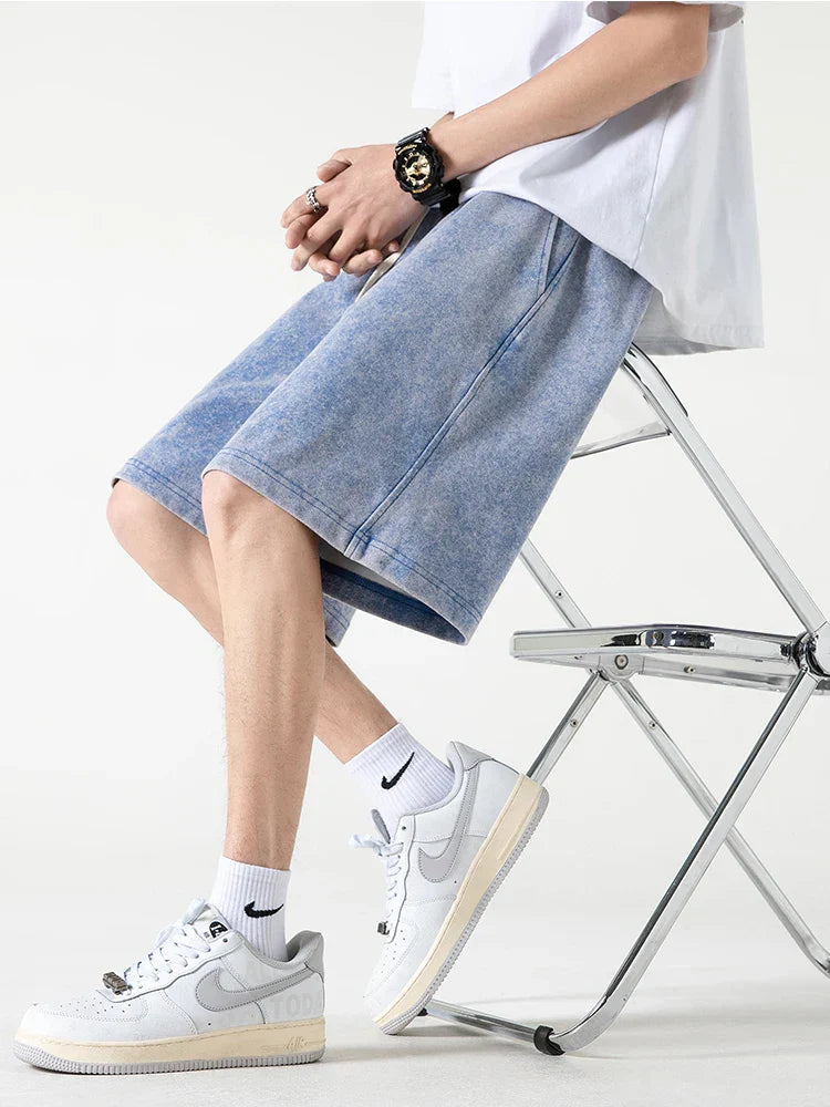 Short pour homme – Coupe décontractée – Taille élastique – Cordon de serrage – Tissu respirant