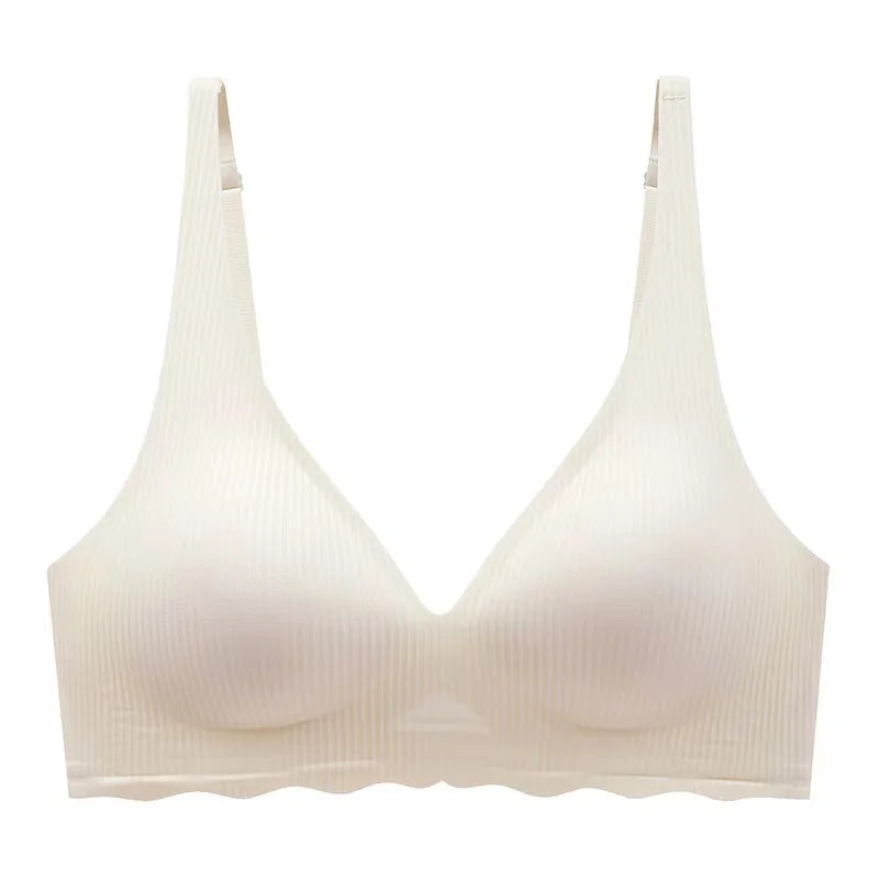 Soutien-gorge femme – Sans couture – Soutien léger – Tissu respirant – Décolleté V
