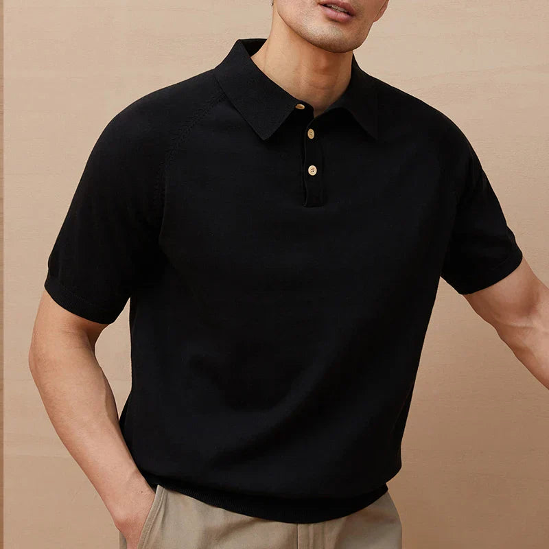 Polo homme – Coupe ajustée – Maille douce – Manches courtes – Style décontracté