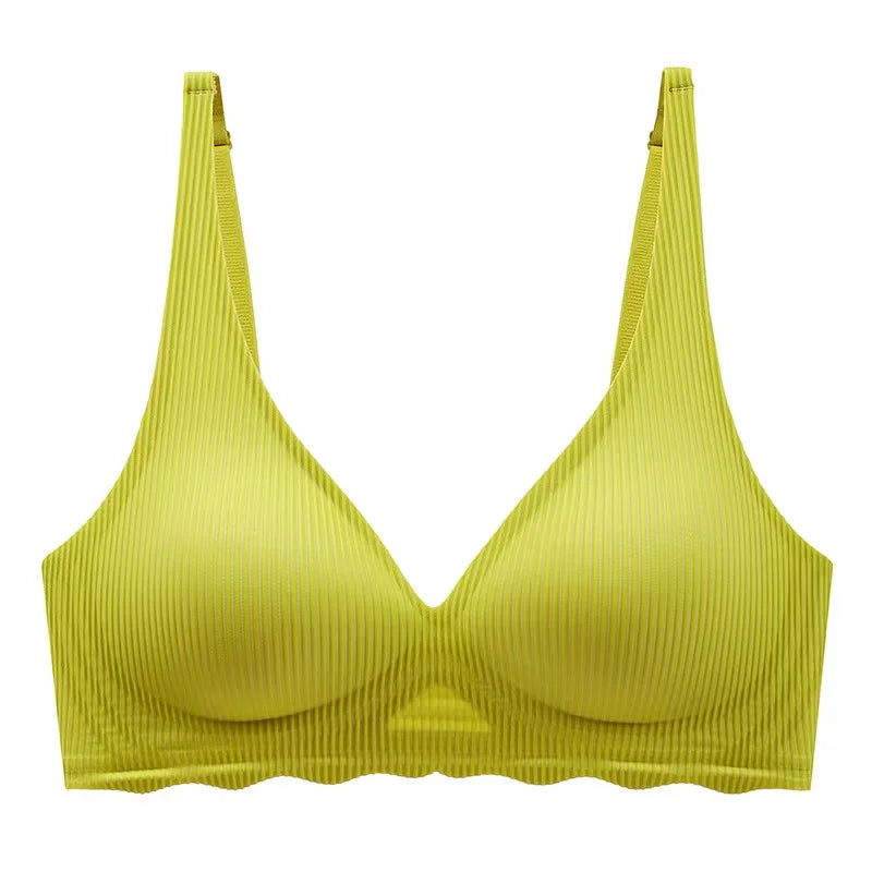 Soutien-gorge femme – Sans couture – Soutien léger – Tissu respirant – Décolleté V