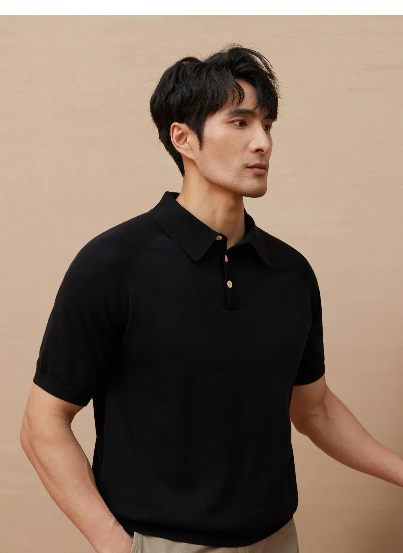 Polo homme – Coupe ajustée – Maille douce – Manches courtes – Style décontracté