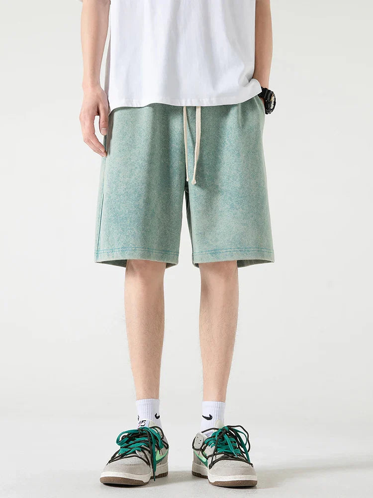 Short pour homme – Coupe décontractée – Taille élastique – Cordon de serrage – Tissu respirant