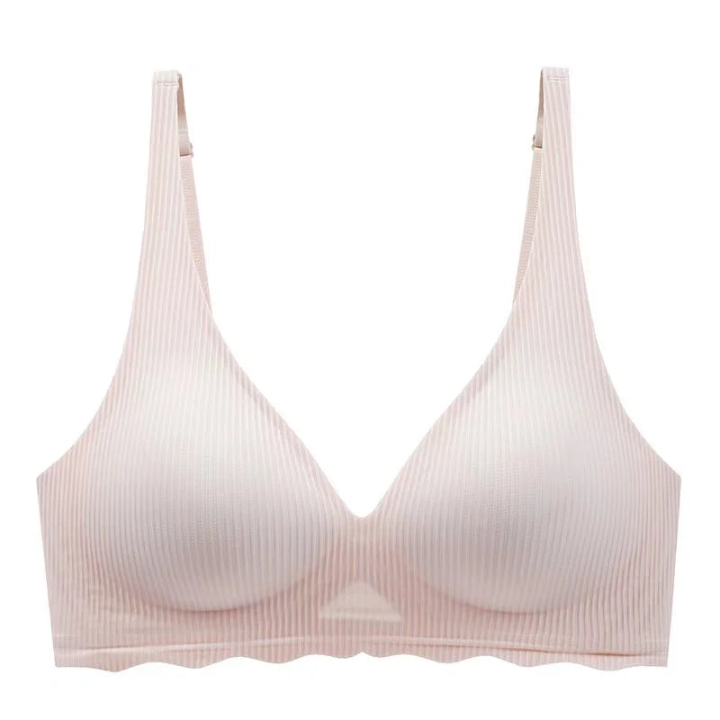 Soutien-gorge femme – Sans couture – Soutien léger – Tissu respirant – Décolleté V