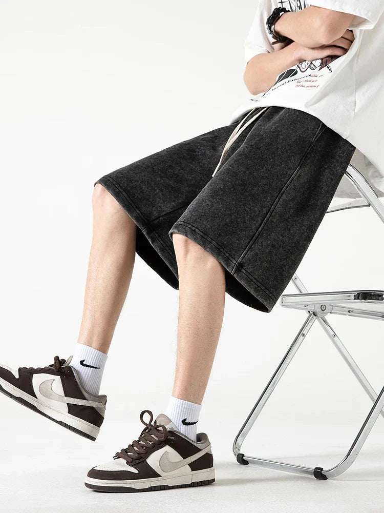 Short pour homme – Coupe décontractée – Taille élastique – Cordon de serrage – Tissu respirant