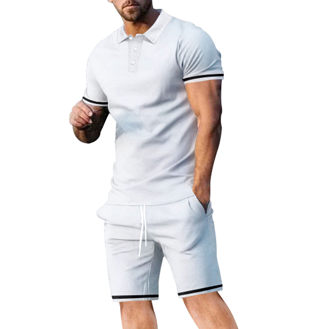 Ensemble polo et short homme – Coupe slim – Style sport décontracté