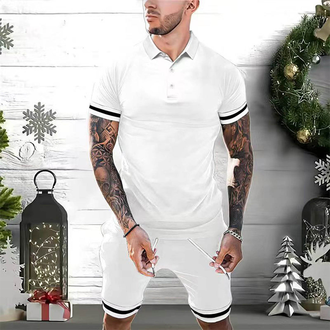 Ensemble polo et short homme – Coupe slim – Style sport décontracté
