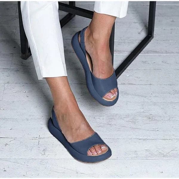 Sandales femme – Bout ouvert – Semelle plate – Design minimaliste – Confort quotidien