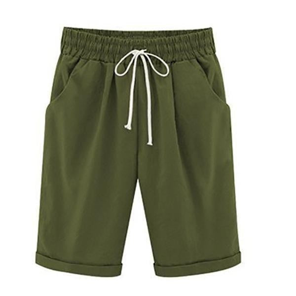 Short Femme – Coupe décontractée – Taille élastique avec poches