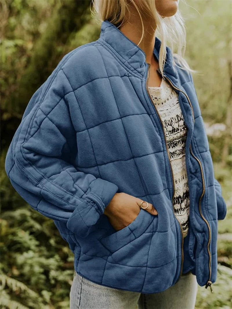 Veste matelassée femme – Coupe décontractée – Col montant