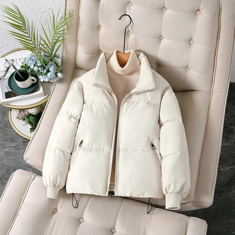 Veste matelassée femme – Coupe oversize – Col montant – Fermeture zippée – Coton