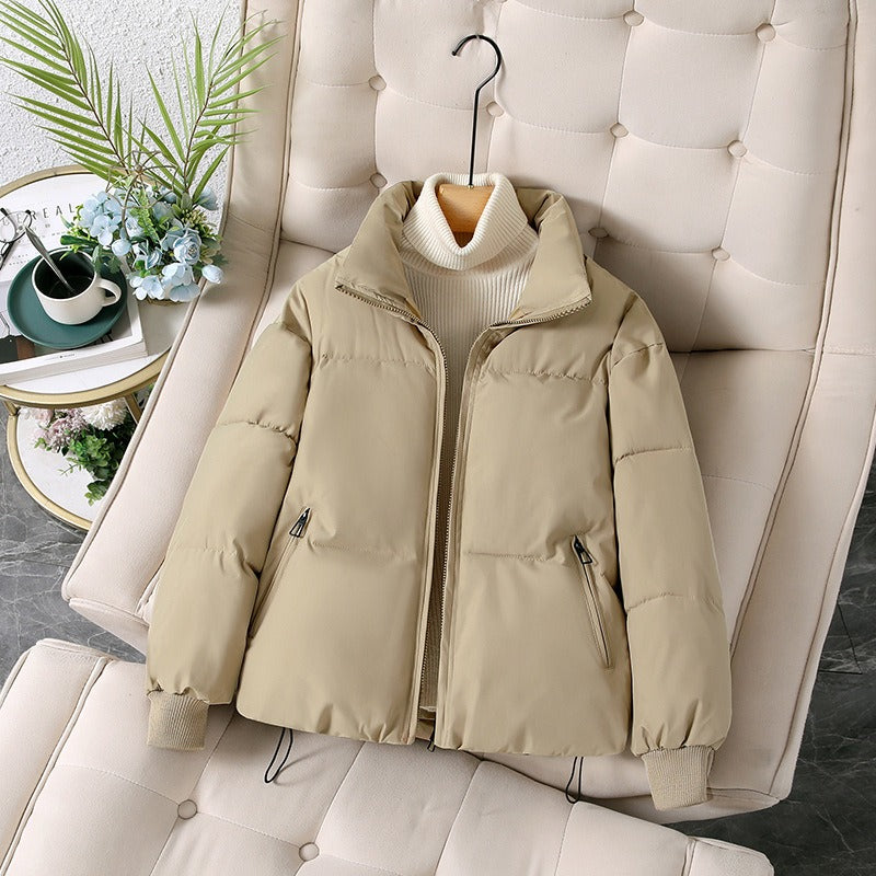 Veste matelassée femme – Coupe oversize – Col montant – Fermeture zippée – Coton
