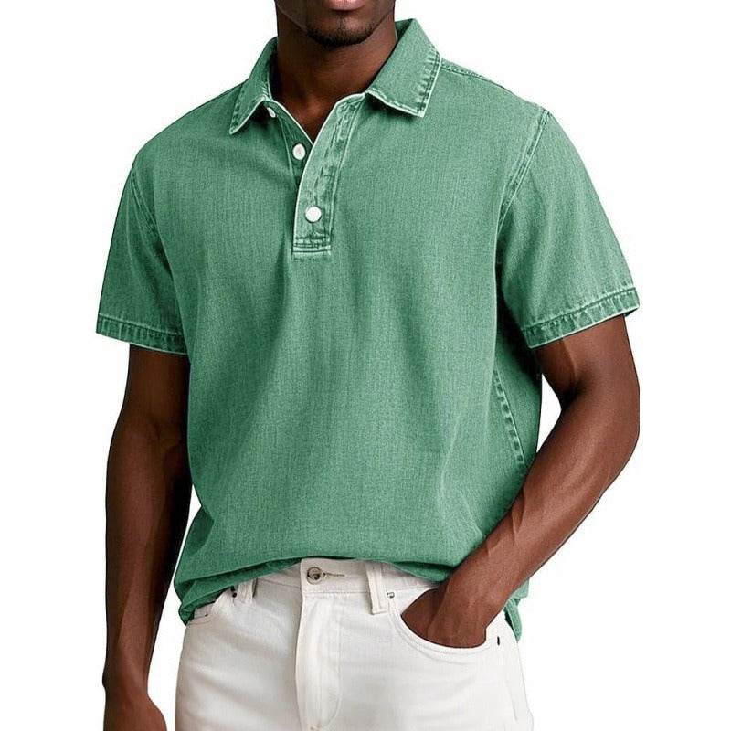 Polo homme – Coton mélangé – Coupe décontractée – Manches courtes – Style classique
