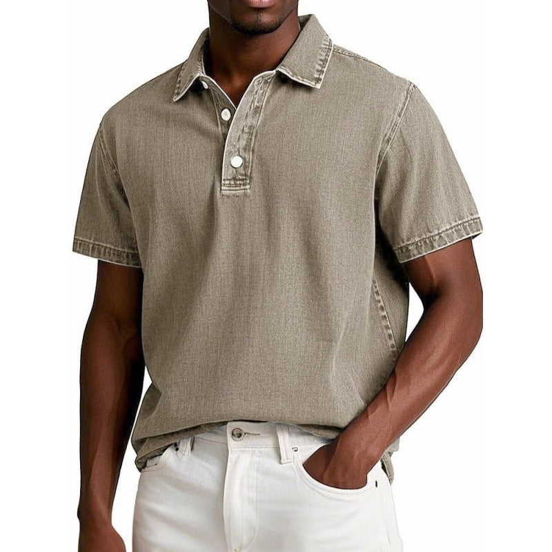 Polo homme – Coton mélangé – Coupe décontractée – Manches courtes – Style classique