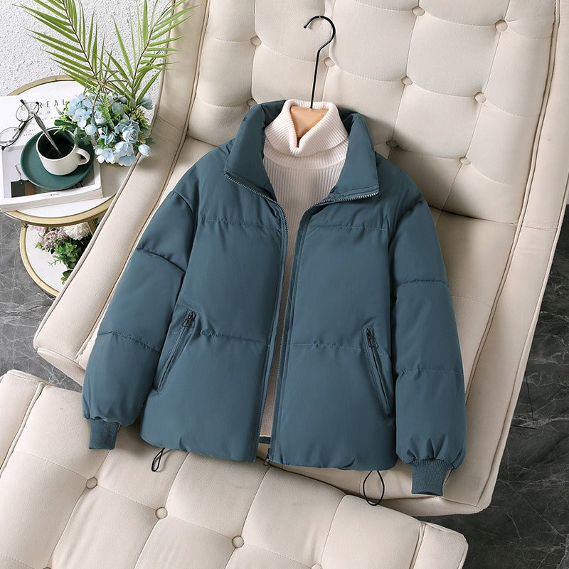 Veste matelassée femme – Coupe oversize – Col montant – Fermeture zippée – Coton