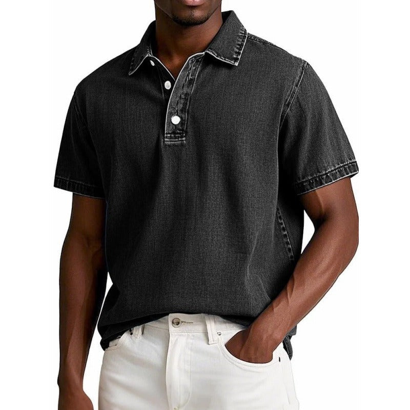 Polo homme – Coton mélangé – Coupe décontractée – Manches courtes – Style classique