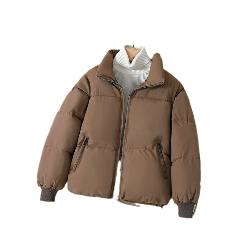 Veste matelassée femme – Coupe oversize – Col montant – Fermeture zippée – Coton