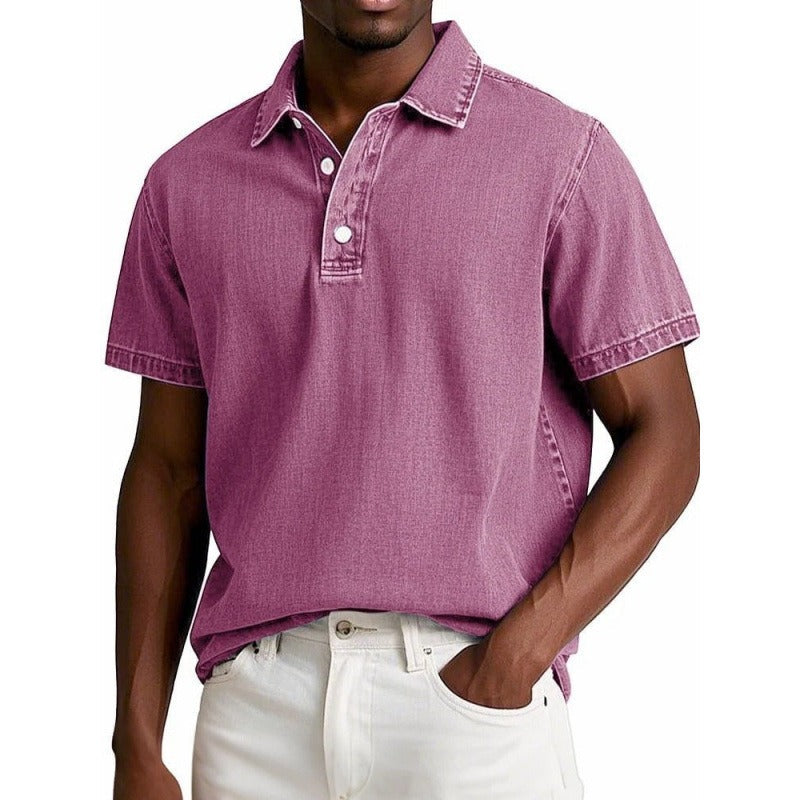 Polo homme – Coton mélangé – Coupe décontractée – Manches courtes – Style classique