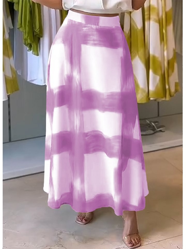 Jupe évasée femme – Coupe fluide – Motif à carreaux