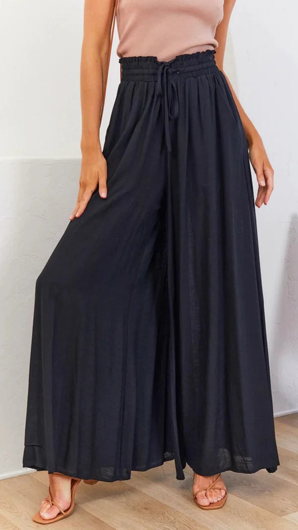 Pantalon femme – Coupe ample – Taille élastique