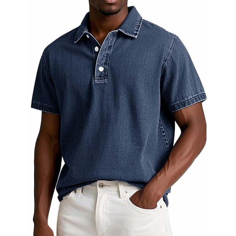 Polo homme – Coton mélangé – Coupe décontractée – Manches courtes – Style classique