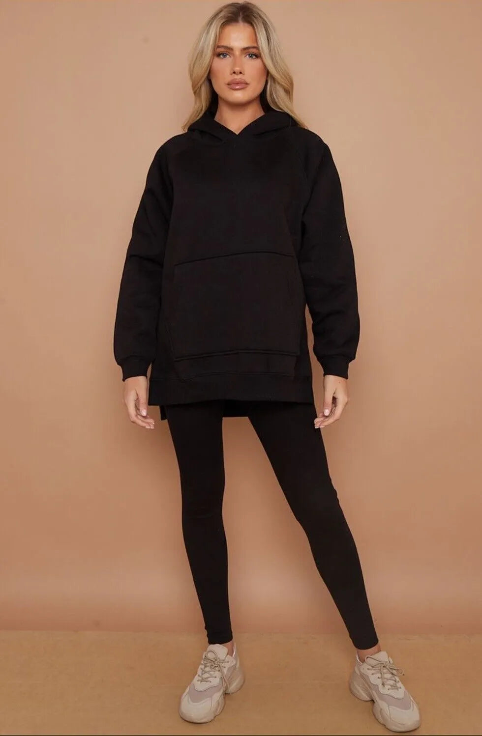 Sweat à capuche femme, coupe décontractée, en tricot doux, côtelé, grande