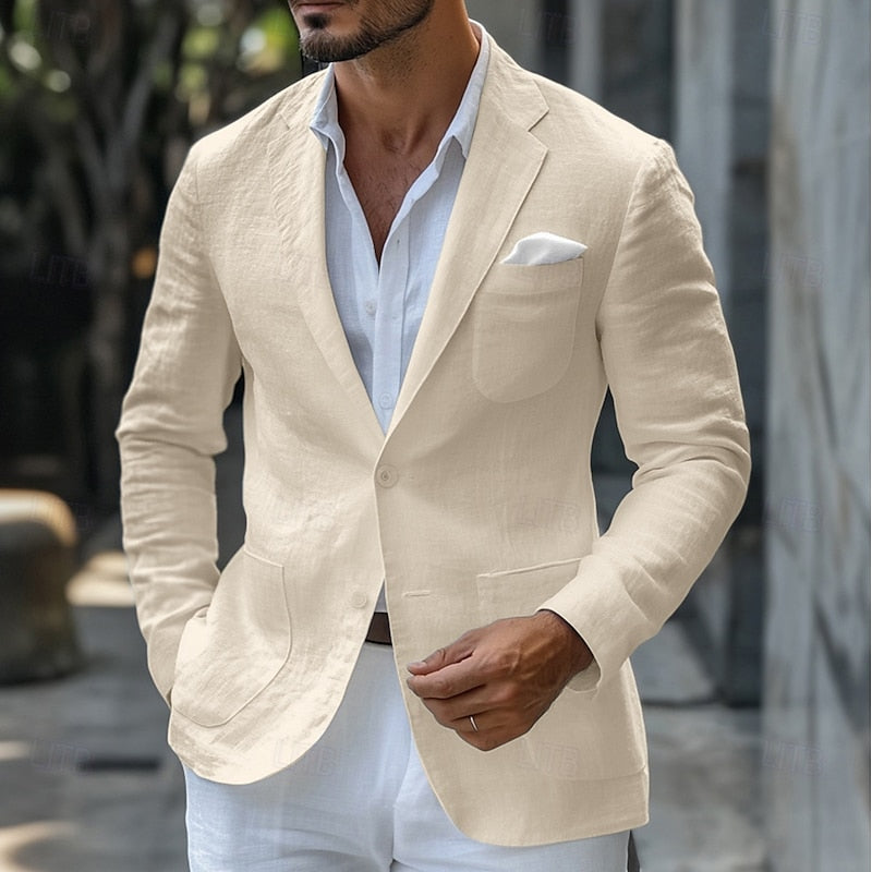 Blazer homme – Coupe slim – Simple boutonnage – Revers classique