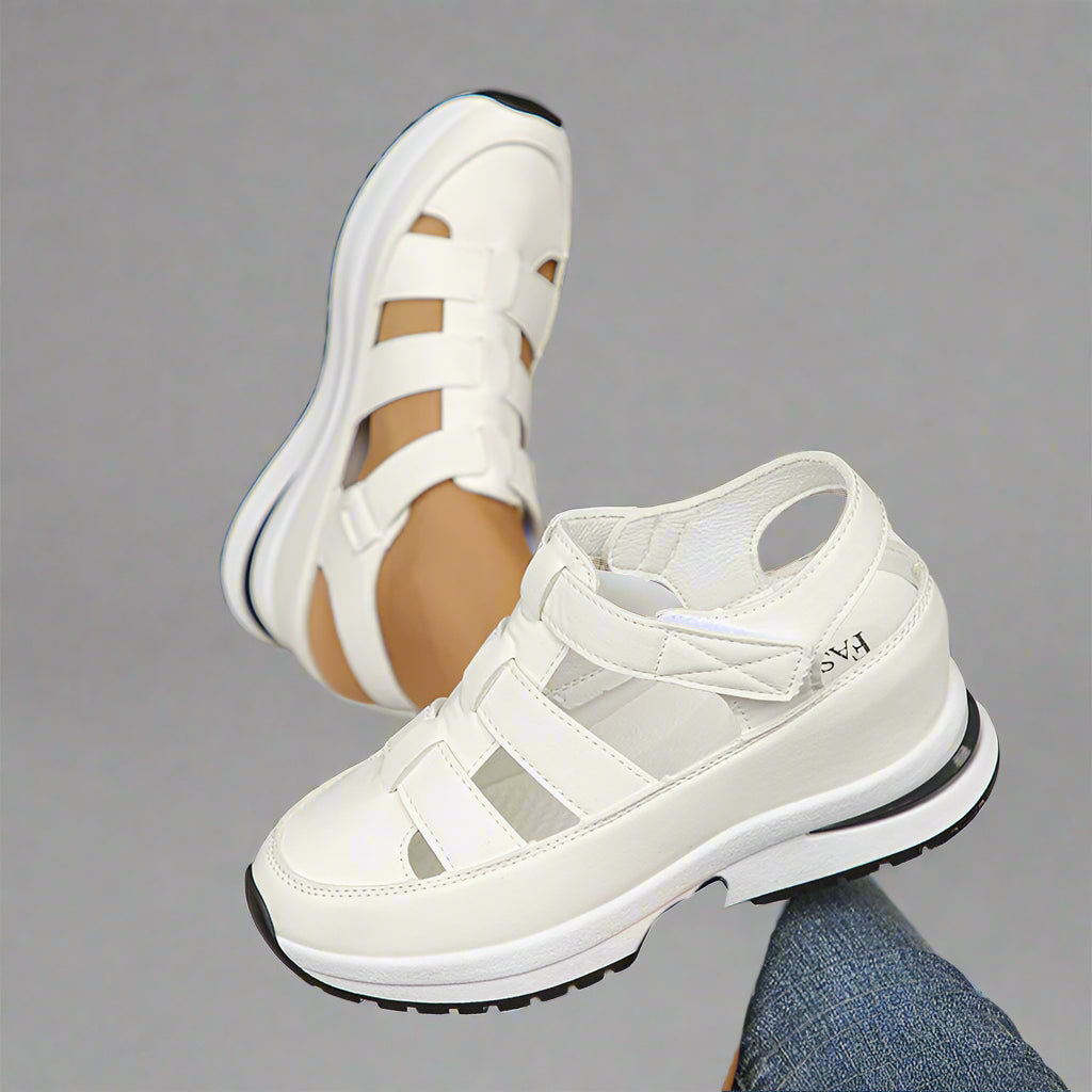 Sandales orthopédiques femme – Semelle compensée – Brides réglables – Design respirant