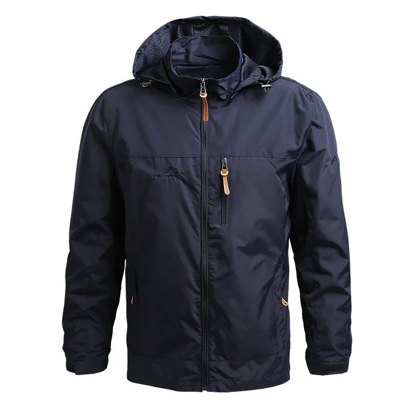 Veste softshell homme – Coupe régulière – Imperméable et coupe-vent – Capuche – Poches zippées