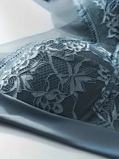 Soutien-gorge femme – Couvrant intégral – Sans armatures – Dentelle – Confort respirant