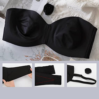 Soutien-gorge bandeau femme – Sans couture – Design sans bretelles – Maintien doux