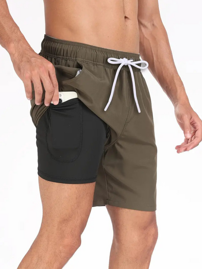 Maillot de bain homme – Séchage rapide – Soutien doublé – Taille élastique – Mi-cuisse