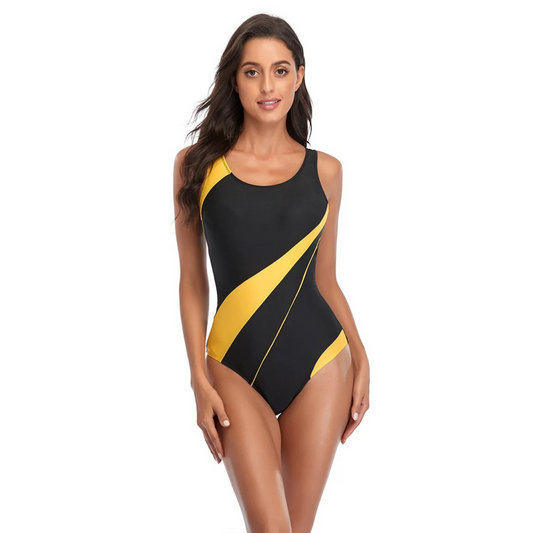 Maillot de bain femme une pièce – Dos nageur – Tissu extensible – Dos ouvert