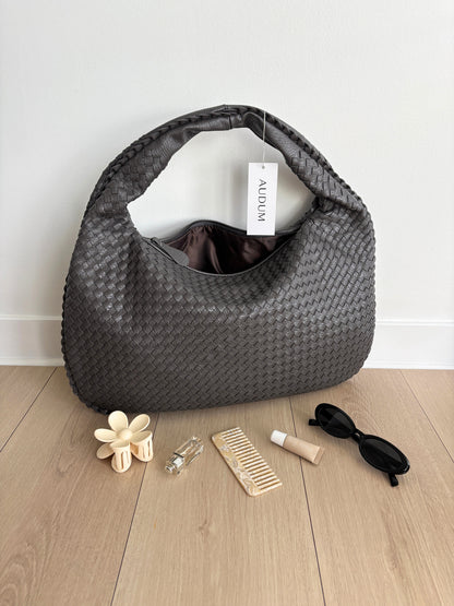 Sac cabas femme – Grand format structuré – Texture tressée – Style minimaliste