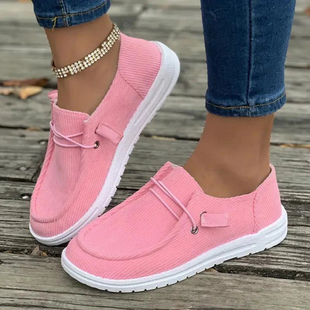 Chaussures slip-on femme – Tricot doux – Semelle plate – Coupe décontractée – Design nervuré