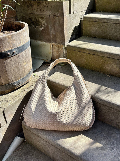 Sac cabas femme – Grand format structuré – Texture tressée – Style minimaliste