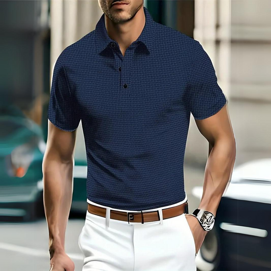 Polo homme – Coupe slim – Maille douce – Col classique – Style casual chic