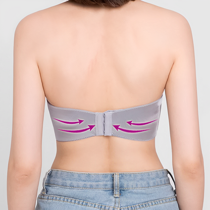 Soutien-gorge femme sans bretelles – Push-up – Coupe moulée – Finition lisse
