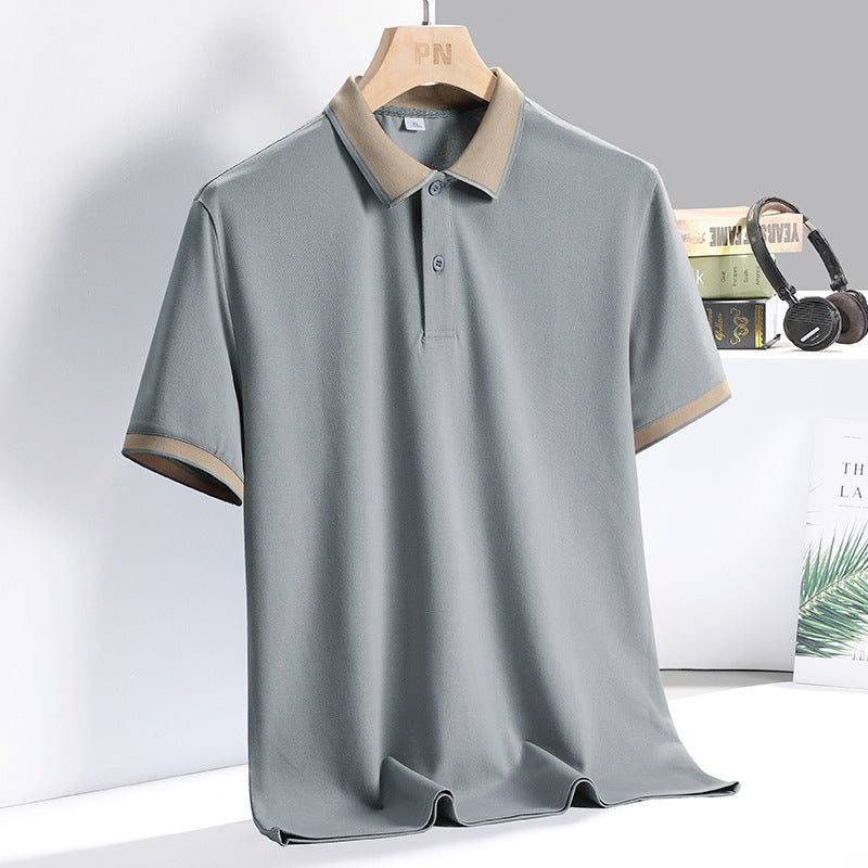 Polo homme – Coupe standard – Manches courtes – Tissu respirant – Style casual chic