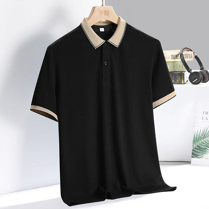 Polo homme – Coupe standard – Manches courtes – Tissu respirant – Style casual chic