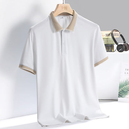 Polo homme – Coupe standard – Manches courtes – Tissu respirant – Style casual chic