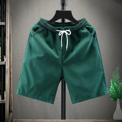 Short décontracté homme – Coupe ample – Tissu respirant – Taille à cordon – Poches côtés