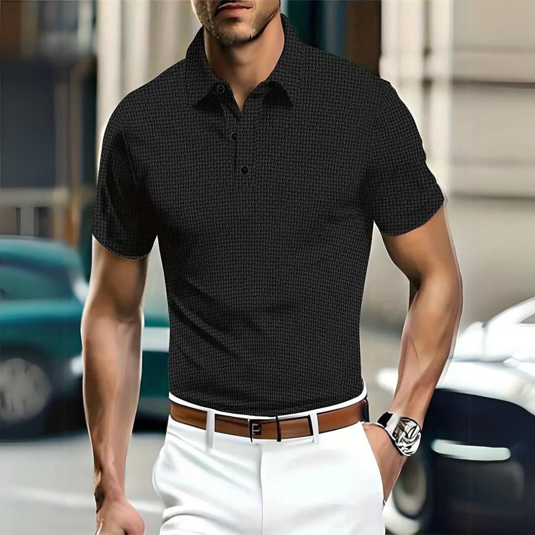 Polo homme – Coupe slim – Maille douce – Col classique – Style casual chic