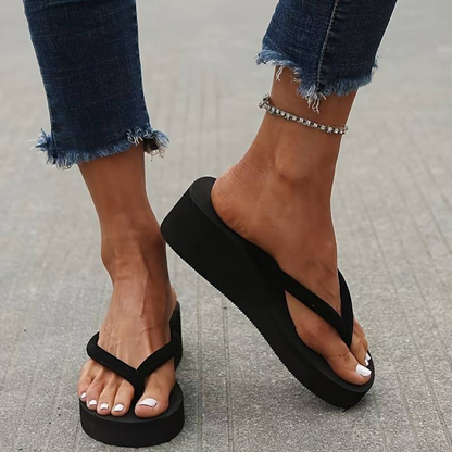 Tongs femme – Semelle compensée – Maintien confortable – Style décontracté